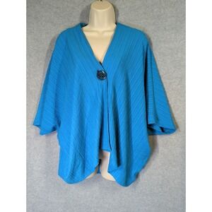 YUSHI Artsy Tunic Top Women S Turquoise Back Zipper Details USA Made Free Spirit